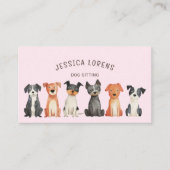 Schattigee Dog Sitter Pet Groomer Dierenarts Puppy Visitekaartje (Voorkant)