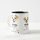 Schattigee Dog Soulmate Mok – Fun & Happy Pet Vibe (Voorkant links)