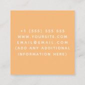 Schattigee Dog Unicorn Pet Sitter Hotel Dierenverz Vierkante Visitekaartje (Achterkant)