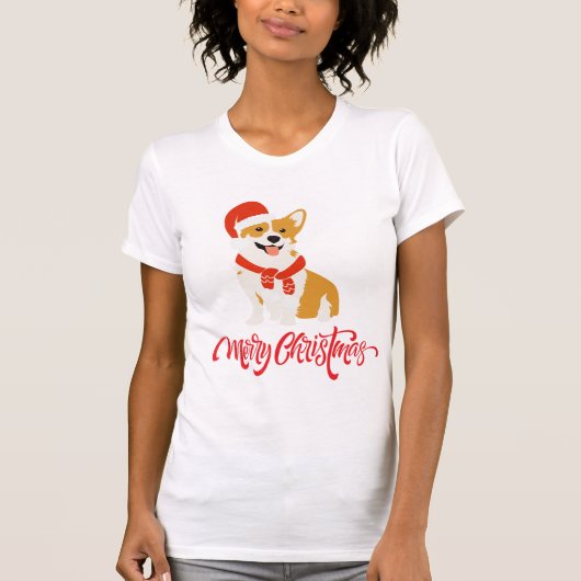 Schattigee Dog Women's Slim Fit T-shirt in het wit (Voorkant)