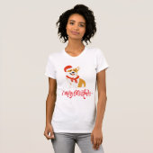 Schattigee Dog Women's Slim Fit T-shirt in het wit (Voorkant volledig)