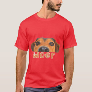 Schattigee Dog Woof Gift Voor Hondenliefhebbers re T-shirt