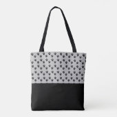 Schattigee Doggie foto en zwart-wit Paw Pattern Tote Bag (Achterkant)