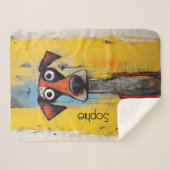 Schattigee Doggie gepersonaliseerd Sherpa Deken (Voorkant (horizontaal))