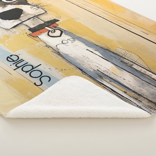 Schattigee Doggie gepersonaliseerd Sherpa Deken (3/4)