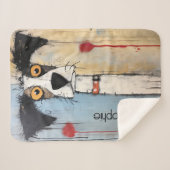 Schattigee Doggie gepersonaliseerd Sherpa Deken (Voorkant (horizontaal))