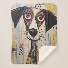 Schattigee Doggie gepersonaliseerd Sherpa Deken