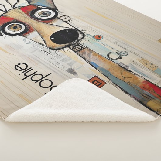 Schattigee Doggie gepersonaliseerd Sherpa Deken (3/4)