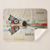 Schattigee Doggie gepersonaliseerd Sherpa Deken (Voorkant (horizontaal))