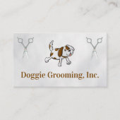 Schattigee Doggie | Schaar voor het verzorgen van  Visitekaartje (Voorkant)