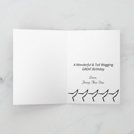 Schattigee Doggie Verjaardag Kaart (Binnen)