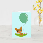 Schattigee Doggie Verjaardag Kaart! Kaart (Gele Bloem)