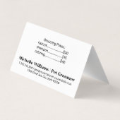 Schattigee Doggie | Verzorgingshulpmiddelen | Zeep Visitekaartje (Achterkant)