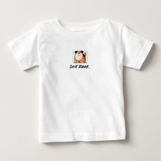 Schattigee Doggy baby top T shirt (Voorkant)