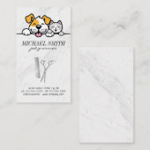 Schattigee Doggy en Kat | Groomer Tools Visitekaartje (Voorkant / Achterkant)