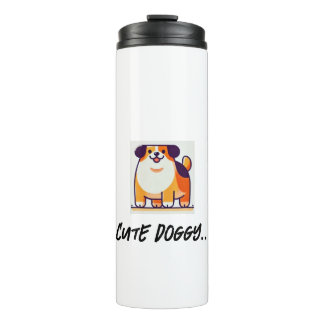 Schattigee Doggy reismok tumbler Thermosbeker