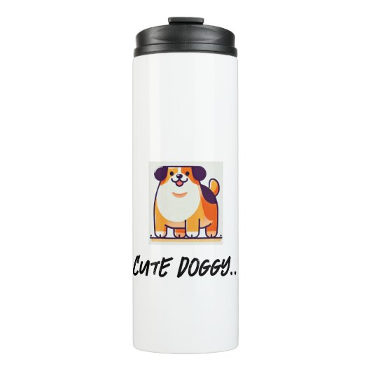 Schattigee Doggy reismok tumbler Thermosbeker (Voorkant)