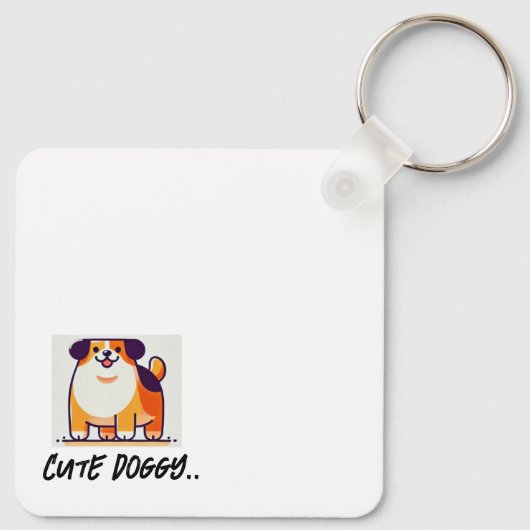 Schattigee doggy sleutelhanger (Achterkant)