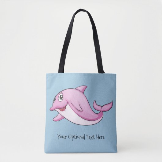 Schattigee Dolfijn aangepaste tekstzakken Tote Bag (Voorkant)