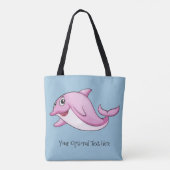 Schattigee Dolfijn aangepaste tekstzakken Tote Bag (Achterkant)