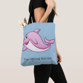 Schattigee Dolfijn aangepaste tekstzakken Tote Bag (Dichtbij)