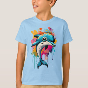 Schattigee Dolfijn - Baby Dolfijn Kleurrijk - Dolf T-shirt