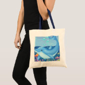 Schattigee Dolfijn Bubbels Zee Leven Tote Bag (Voorkant (product))