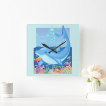 Schattigee Dolfijn Bubbels Zee Leven