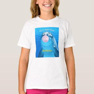 Schattigee Dolfijn, Bubble Gum Bubble, Naam & Beri T-shirt