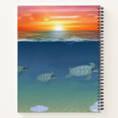 Schattigee dolfijn en script op de oceaan notitieboek (Achterkant)