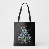 Schattigee Dolfijn Kerstboom Pet Dolfijn Liefhebbe Tote Bag (Voorkant)