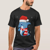 Schattigee Dolfijn Lover Xmas Holiday Santa Hat Do T-shirt (Voorkant)