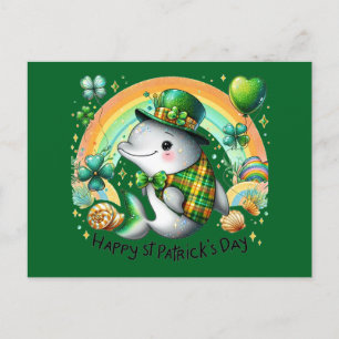 Schattigee Dolfijn St Patrick's Day Kinder Feestdagenkaart
