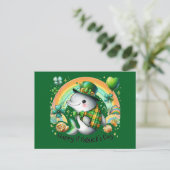 Schattigee Dolfijn St Patrick's Day Kinder Feestdagenkaart (Staand voorkant)