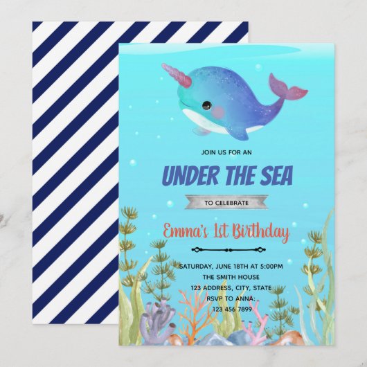 Schattigee dolfijn verjaardagsdouche thema vakanti feestdagenkaart (Voorkant / Achterkant)