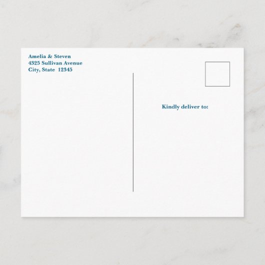 Schattigee Dolfijn Zee Creature Wedding Aankondigingskaart (Achterkant)