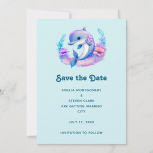 Schattigee Dolfijn Zee Creature Wedding Save The Date