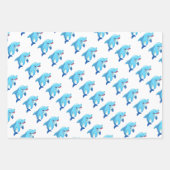 Schattigee Dolfijn Zee Dieren Kinderen Verjaardags Inpakpapier Vel (Voorkant)