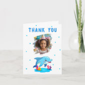 Schattigee Dolfijn Zee Dieren Verjaardag Kind 2 Fo Kaart (Voorkant)