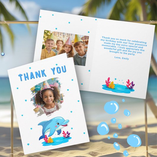 Schattigee Dolfijn Zee Dieren Verjaardag Kind 2 Fo Kaart