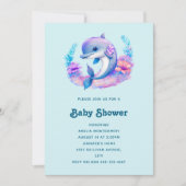 Schattigee dolfijn Zee schepsel Baby shower Kaart (Voorkant)