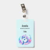 Schattigee dolfijn Zee schepsel Badge (Achterkant met clip)