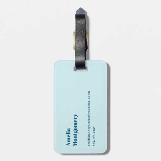 Schattigee dolfijn Zee schepsel Bagagelabel (Achterkant verticaal)