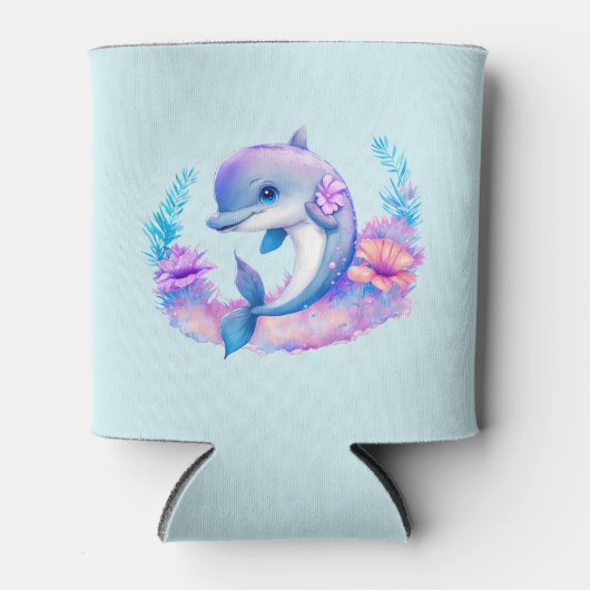 Schattigee dolfijn Zee schepsel Blikjeskoeler (Voorkant)