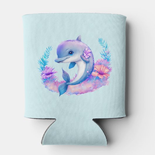 Schattigee dolfijn Zee schepsel Blikjeskoeler (Achterkant)