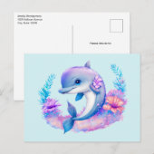 Schattigee dolfijn Zee schepsel Briefkaart (Voorkant / Achterkant)