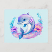 Schattigee dolfijn Zee schepsel Briefkaart (Voorkant)