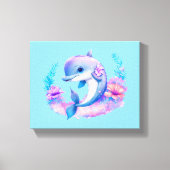 Schattigee dolfijn Zee schepsel Canvas Afdruk (Voorkant)