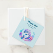 Schattigee dolfijn Zee schepsel Dank u Bedankjes Labels (In situ)