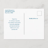 Schattigee dolfijn Zee schepsel Dank u Briefkaart (Achterkant)